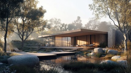 Serene Lakeside Retreat in the Lush Wilderness