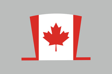 Canada hat with flag, The Flag of Canada, Vector illustration, Canada National Flag Vector Illustration, Canada leaf, Maple leaf vector illustration
