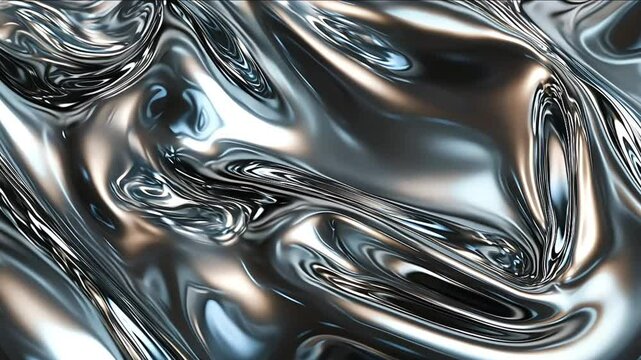 liquid shiny silver background. silver foil. Texture background