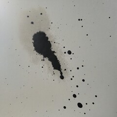 black spot of paint, illustration
