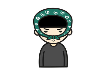 頬かむりをした泥棒