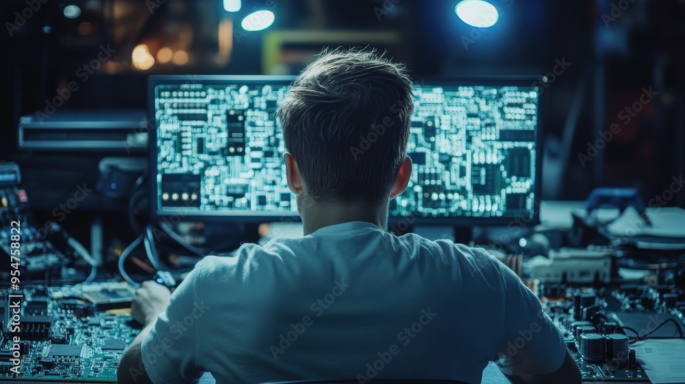 Aufkleber cyberpunk coding adventure: navigating the digital frontier