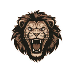 Obraz premium lion design logo illustration on white background