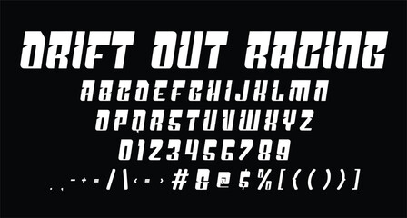 Drift Out Racing Display Font.