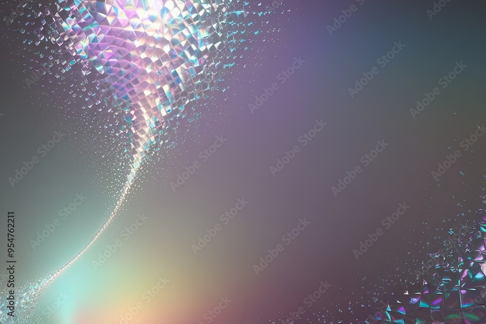Poster iridescent abstract background with futuristic gradient and dynamic dispersion design