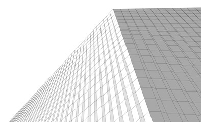 Architectural background vector 3d illustration on white background