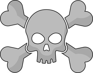 Pirate set with cute elements of sea adventures. Pirate, treasure, Flat vector illustration