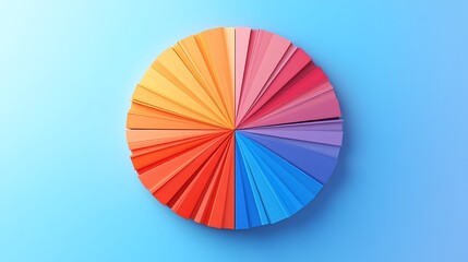 Obraz premium Vibrant Color Wheel Showcasing the Contrast Between Warm and Cool Hues