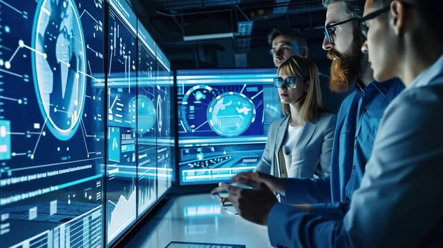 Startup team leader guiding the team through a complex problem.