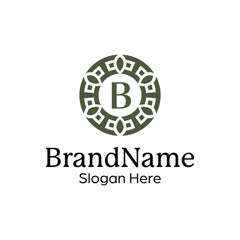 Elegant ornamental emblem premium crest template logo