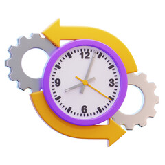 time flexibility 3d icon illustration
