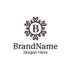 Elegant ornamental emblem premium crest template logo