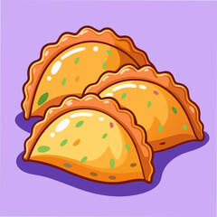 Stylized Empanadas Vector Clip Art: Perfect for Graphics and Design