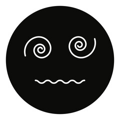 Emoticon Silhouette Isolated on White Background. Vector Illustration