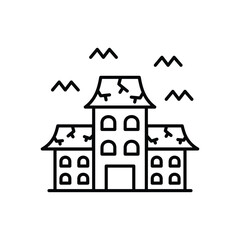 Haunted House icon vector stock illustration