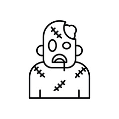 Zombie icon vector stock illustration