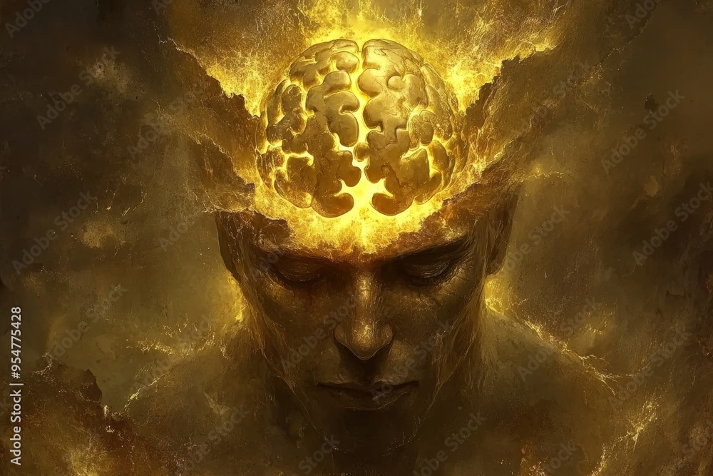 Poster synaptic transmission neuroethics futuristic close up of face with a glowing neural network symboliz