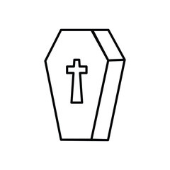 Obraz premium Coffin icon vector stock illustration