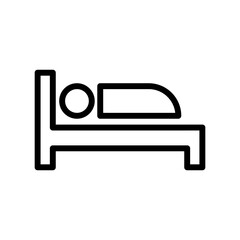 Bed icon in thin line style vector illustration graphic design