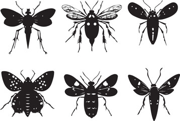 Set bugs. Hand drawn vector illustration	