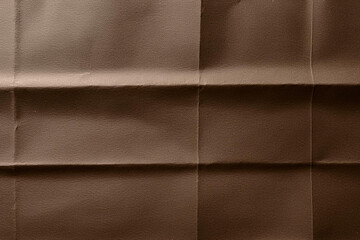 Obraz premium Brown Folded Paper Texture, Brown Paper with Deep Folds, Textured Brown Folded Surface, Dark Folded Paper Texture for Background