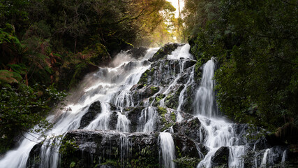 waterfall in the mountains