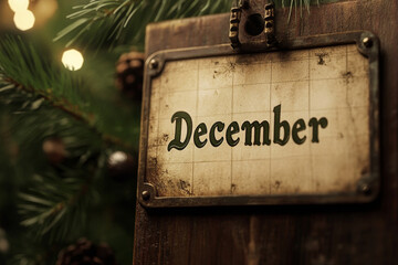 Fototapeta premium December calendar.