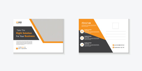 Corporate business postcard template
