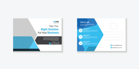 Corporate business postcard template