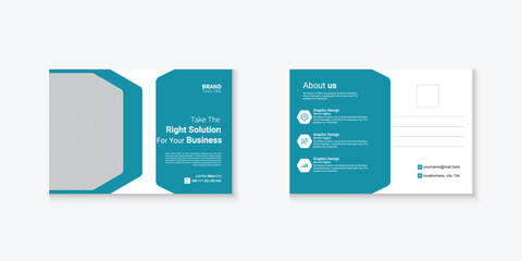 Corporate business postcard template