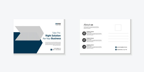 Corporate business postcard template
