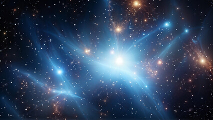 Cosmic Glamour with Glimmering Stars and Sparkles