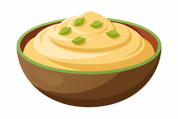 Stylized Hummus Vector Clip Art: Perfect for Graphics and Design