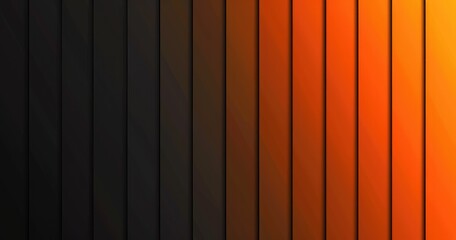A gradient of vertical stripes transitioning from black to orange, showcasing a smooth color blend.