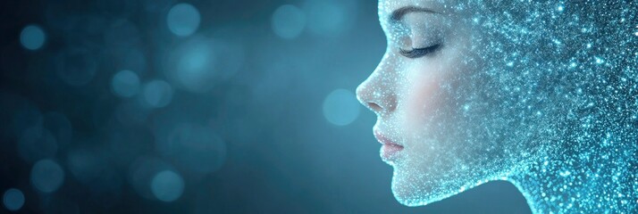 Obraz premium Galaxy Woman for Science Fiction and Cosmic Projects.