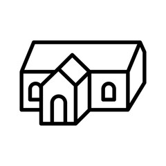 House icon in thin line style vector illustration graphic design