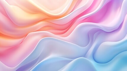 Obraz premium Serene Pastel Waves - Abstract Gradient Background with Soft Flow