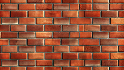 Obraz premium Seamless red brick texture, realistic patterns, natural colors, soft lighting, high resolution