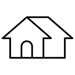 House icon in thin line style vector illustration graphic design