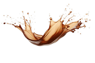 Fototapeta premium Splashes of coffee liquid splash in large waves, perfect for food or drink advertising, graphic design projects, and social media content