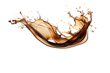 Fototapeta premium Splashes of coffee liquid splash in large waves, perfect for food or drink advertising, graphic design projects, and social media content