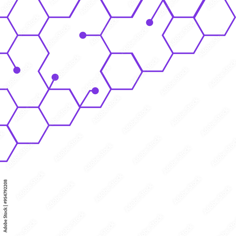 Wall mural line hexagon corner vector