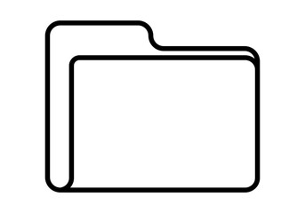 Icono negro de carpeta de un sistema operativo © Gabrieuskal