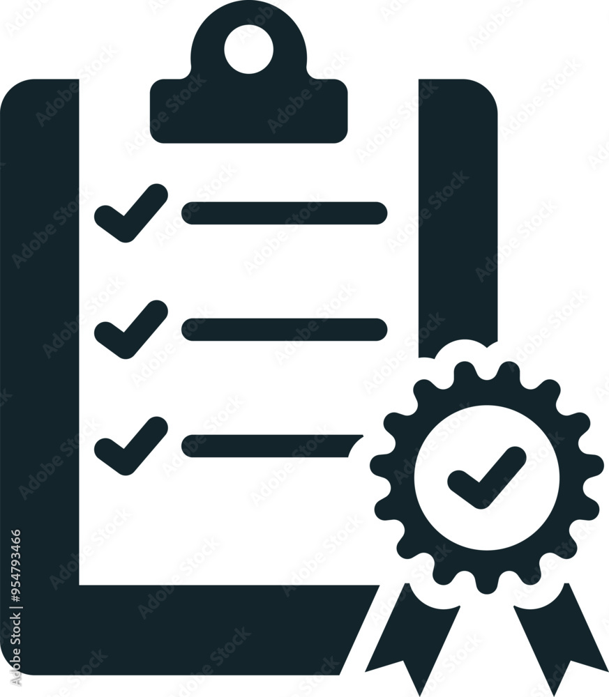Poster clipboard showing check marks representing project management leading to success
