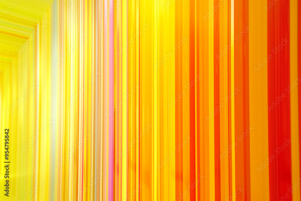 Poster vertical yellow straight lining/spectrum displaying bandwidth and wavelength like pattern for web de