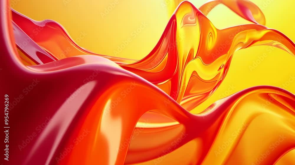 Poster vibrant swirls of red and orange create stunning abstract patterns in a bright setting