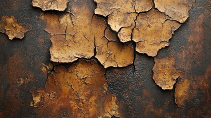 Fototapeta premium Cracked and Weathered Rusty Metal Surface