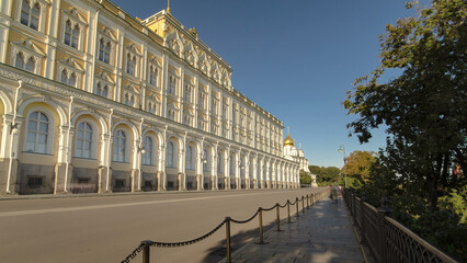 Fototapeta premium Moscow, Grand Kremlin Palace timelapse hyperlapse
