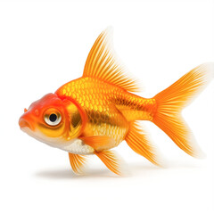 Goldfish On White Background