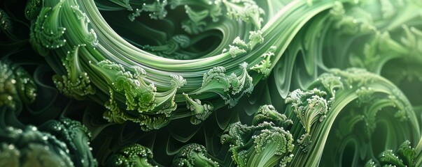 Obraz premium Botanical details and sinuous curves, 4K hyperrealistic photo